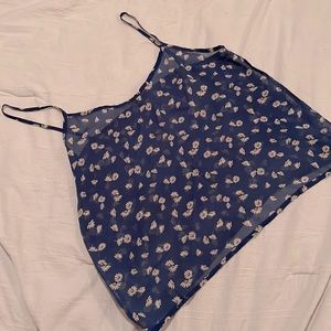 American Apparel Floral Spaghetti Strap Top